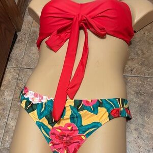 Kona Sol Vibrant Floral Bikini Bottom